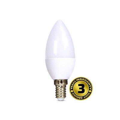 Žiarovka LED E14 6W C37 biela studená SOLIGHT WZ421