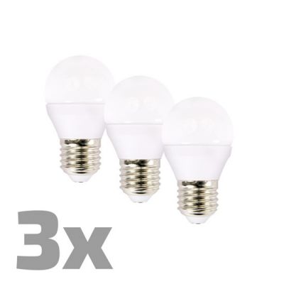 Žiarovka LED E27 6W miniGLOBE biela teplá ECOLUX SOLIGHT WZ432-3 3ks