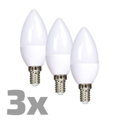 Žiarovka LED E14 6W teplá biela ECOLUX SOLIGHT WZ431-3 3ks