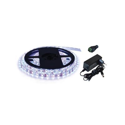 LED pásik sada 2,5m 12V 2835 60LED/m IP65 6W/m studena biela (magneticky) +zdroj