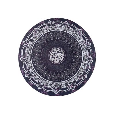 Podložka na jogu Mandala Black guľatá 70cm