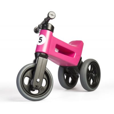 Odrážadlo TEDDIES FUNNY WHEELS 2v1 PINK