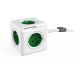 Zásuvka POWERCUBE EXTENDED s káblom 1.5m GREEN