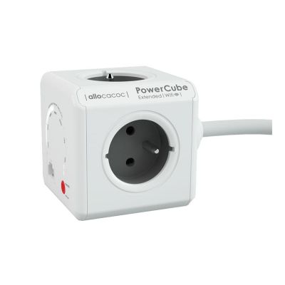 Zásuvka POWERCUBE EXTENDED WIFI s káblom 1.5m GREY