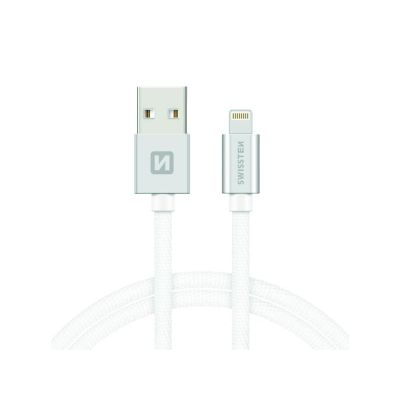 Kábel SWISSTEN USB/Lightning MFi 1,2m strieborný