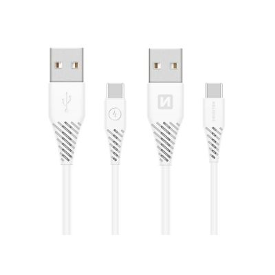 Kábel SWISSTEN USB/USB-C 3.1 1,5m biely (dlhšia konektor 9mm)